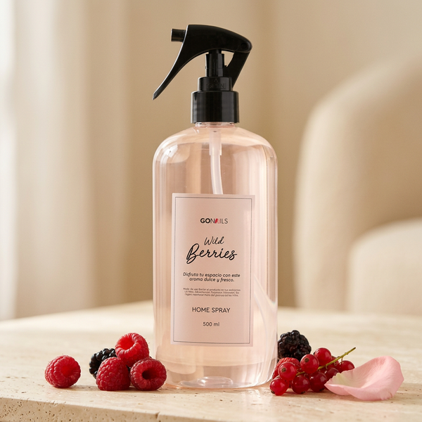Home Spray Wild Berries con frambuesas, moras y grosellas frescas, frasco 100 ml, Go Living.