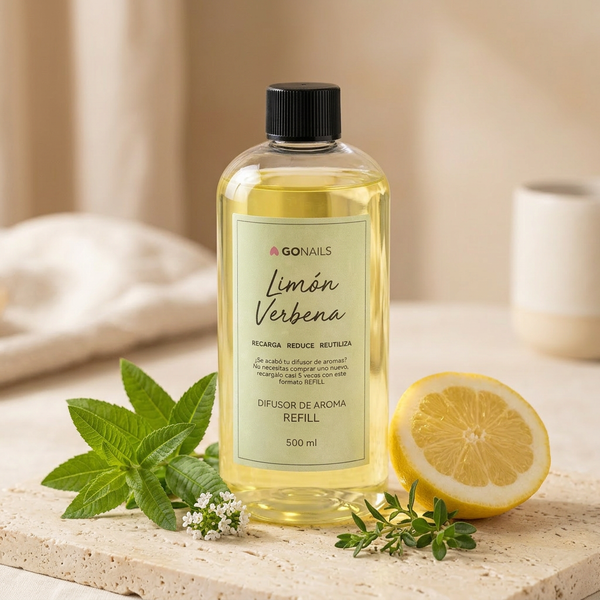 Refill Difusor 500 ml · Limón Verbena con limones, verbena y hierbas verdes, Go Living.